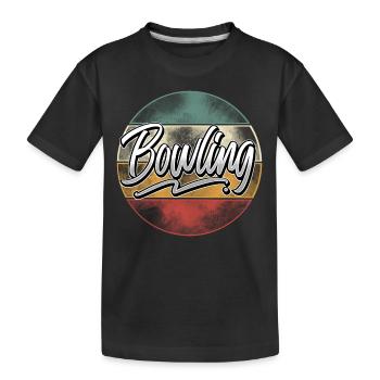 Bowling - Kinder Premium Bio T-Shirt - Schwarz - Vorne