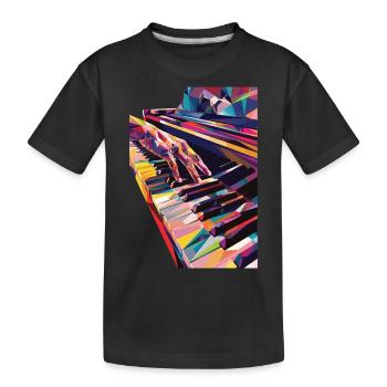 Piano - T-shirt bio Premium Enfant - noir - Devant