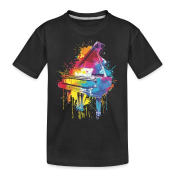 Piano - T-shirt bio Premium Enfant - noir - Devant