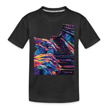 Piano - T-shirt bio Premium Enfant - noir - Devant