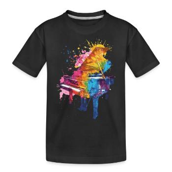 Piano - T-shirt bio Premium Enfant - noir - Devant