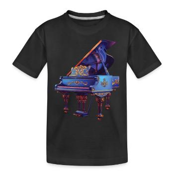 Piano - T-shirt bio Premium Enfant - noir - Devant