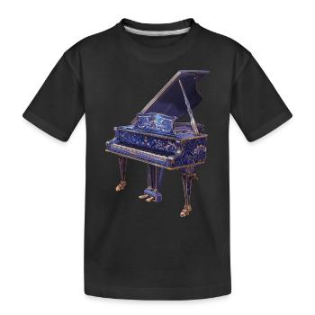 Klavier - Kinder Premium Bio T-Shirt - Schwarz - Vorne