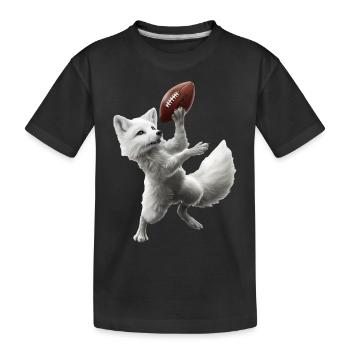 Arctic Fox Football - Kids' Premium Organic T-Shirt - black - Front