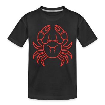 Krebs - Kinder Premium Bio T-Shirt - Schwarz - Vorne