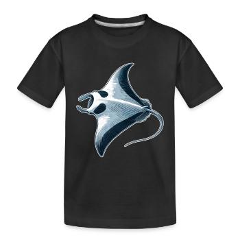 Manta Rays Great Manta Sea Creatures - Kids' Premium Organic T-Shirt - black - Front