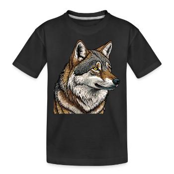 LOUP - T-shirt bio Premium Enfant - noir - Devant