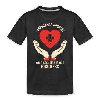 Courtiers d’assurance : Votre sécurité est notre affaire. - T-shirt bio Premium Enfant - noir - Devant