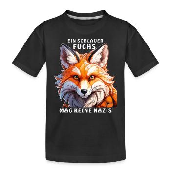 UN RENARD RUSÉ N’AIME PAS LES NAZIS - T-shirt bio Premium Enfant - noir - Devant