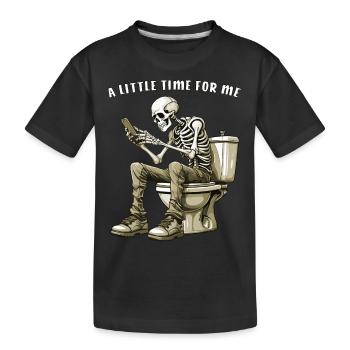 TOILETTE SQUELETTE UN PEU DE TEMPS POUR MOI - T-shirt bio Premium Enfant - noir - Devant