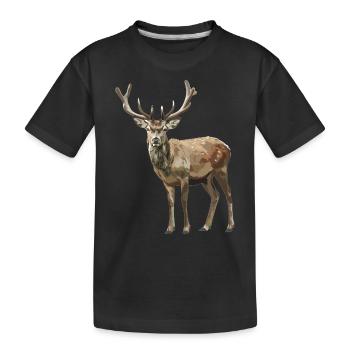 Cerf Cerf - T-shirt bio Premium Enfant - noir - Devant