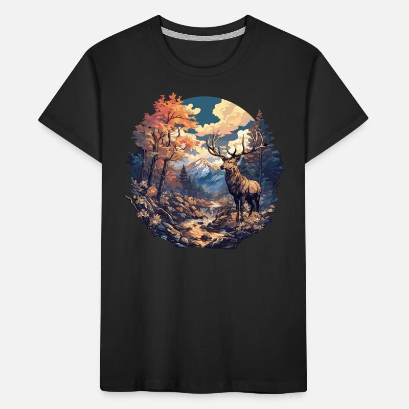 Hirsche Hirsch Kinder Premium Bio T-Shirt