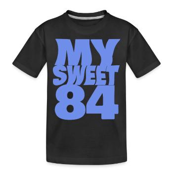 Sweet 84 - Kids' Premium Organic T-Shirt - black - Front