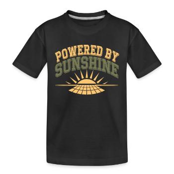 Énergie solaire Énergie renouvelable Mode de vie durable - T-shirt bio Premium Enfant - noir - Devant