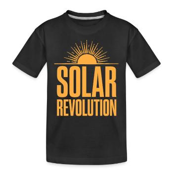 Énergie solaire Énergie renouvelable Mode de vie durable - T-shirt bio Premium Enfant - noir - Devant