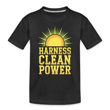 Énergie solaire Énergie renouvelable Mode de vie durable - T-shirt bio Premium Enfant - noir - Devant