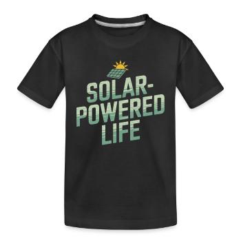 Énergie solaire Énergie renouvelable Mode de vie durable - T-shirt bio Premium Enfant - noir - Devant