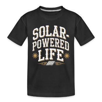 Énergie solaire Énergie renouvelable Mode de vie durable - T-shirt bio Premium Enfant - noir - Devant