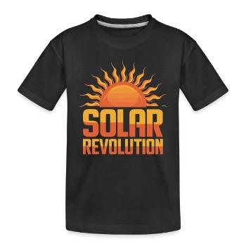 Énergie solaire Énergie renouvelable Mode de vie durable - T-shirt bio Premium Enfant - noir - Devant