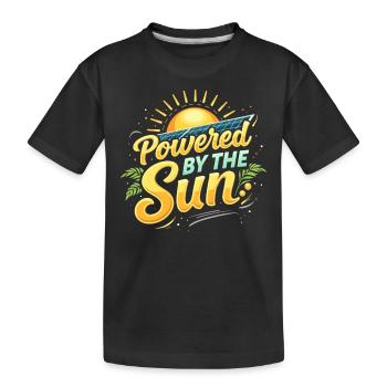 Énergie solaire Énergie renouvelable Mode de vie durable - T-shirt bio Premium Enfant - noir - Devant