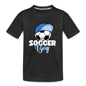 Soccer Boy Soccer Boy Soccer Boy Saying - Kids' Premium Organic T-Shirt - black - Front