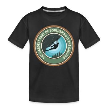 Bouldering Boulderer Bouldering - Kids' Premium Organic T-Shirt - black - Front