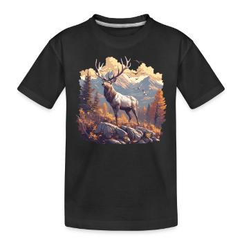 Cerf Cerf - T-shirt bio Premium Enfant - noir - Devant