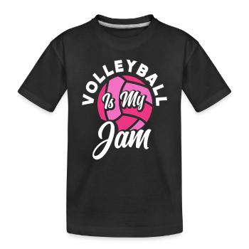 Le volley-ball, c’est mon truc, l’enthousiasme pour le volley-ball - T-shirt bio Premium Enfant - noir - Devant