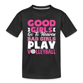 Good Girls Sky Bad Play Volley-ball - T-shirt bio Premium Enfant - noir - Devant