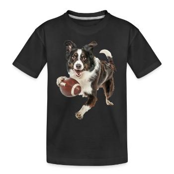 Border Collie - Kids' Premium Organic T-Shirt - black - Front
