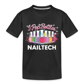 I Pop Bottles Nailtech für jede Kosmetikerin - Kinder Premium Bio T-Shirt - Schwarz - Vorne