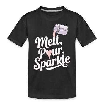 Des bougies faites à la main et créatives à fabriquer soi-même - T-shirt bio Premium Enfant - noir - Devant