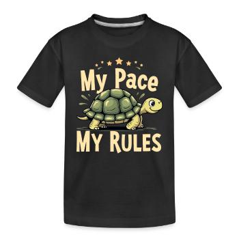 Schildkrötenpflege Für Besitzer Von - Kinder Premium Bio T-Shirt - Schwarz - Vorne