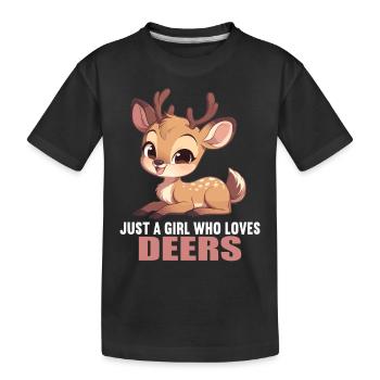 Cerf Cerf - T-shirt bio Premium Enfant - noir - Devant