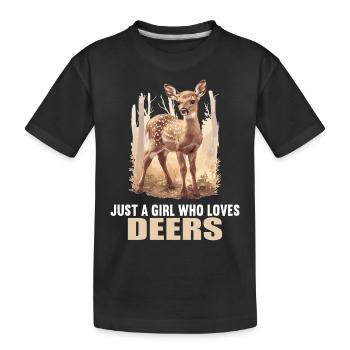 Cerf Cerf - T-shirt bio Premium Enfant - noir - Devant