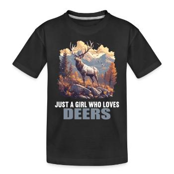 Cerf Cerf - T-shirt bio Premium Enfant - noir - Devant