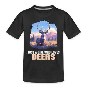 Cerf Cerf - T-shirt bio Premium Enfant - noir - Devant