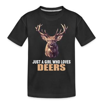 Cerf Cerf - T-shirt bio Premium Enfant - noir - Devant
