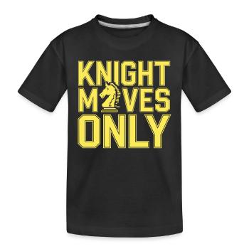 Amateurs d’humour d’échecs drôle échec et mat - T-shirt bio Premium Enfant - noir - Devant