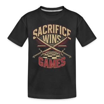 Amateurs d’humour d’échecs drôle échec et mat - T-shirt bio Premium Enfant - noir - Devant