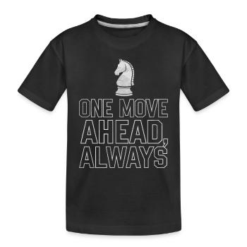 Amateurs d’humour d’échecs drôle échec et mat - T-shirt bio Premium Enfant - noir - Devant