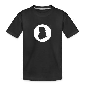 Ghana Karte Ghanaische Ghanaer - Kinder Premium Bio T-Shirt - Schwarz - Vorne