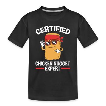 Nuggets de poulet - T-shirt bio Premium Enfant - noir - Devant