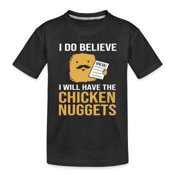 Chicken Nuggets - Kinder Premium Bio T-Shirt - Schwarz - Vorne