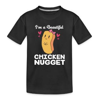 Nuggets de poulet - T-shirt bio Premium Enfant - noir - Devant