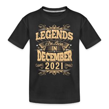 Dezember 2021 Geburtstag Legende - Kinder Premium Bio T-Shirt - Schwarz - Vorne