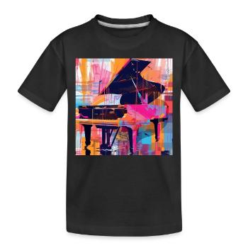 Piano - T-shirt bio Premium Enfant - noir - Devant