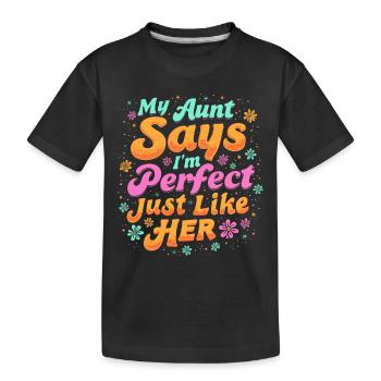 PERFECT - Kids' Premium Organic T-Shirt - black - Front