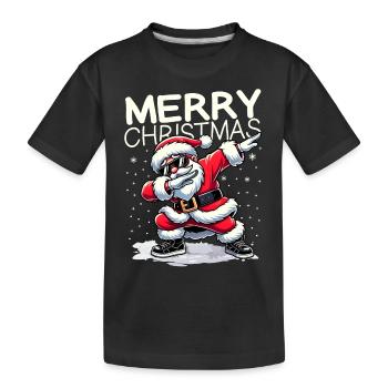 Drôle Joyeux Noël Dabbing Père Noël - T-shirt bio Premium Enfant - noir - Devant