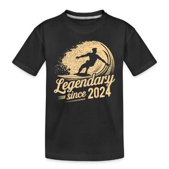 Legendär Seit 2024 Geburtstag Surfer - Kinder Premium Bio T-Shirt - Schwarz - Vorne